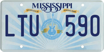 MS license plate LTU590
