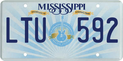 MS license plate LTU592