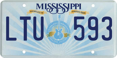 MS license plate LTU593