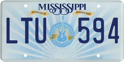 MS license plate LTU594