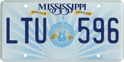 MS license plate LTU596