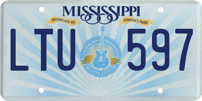 MS license plate LTU597