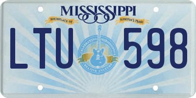 MS license plate LTU598