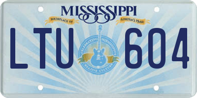 MS license plate LTU604
