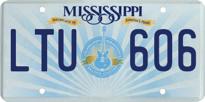 MS license plate LTU606