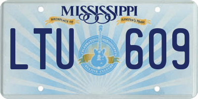 MS license plate LTU609
