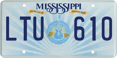 MS license plate LTU610