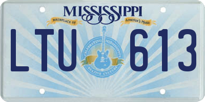 MS license plate LTU613