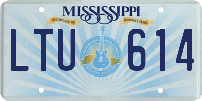 MS license plate LTU614