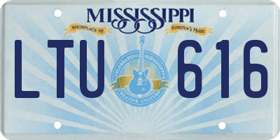 MS license plate LTU616