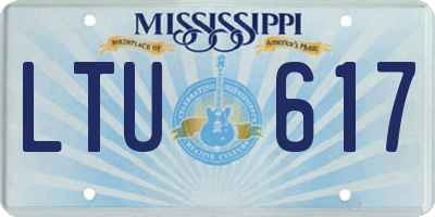 MS license plate LTU617
