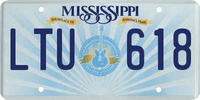 MS license plate LTU618