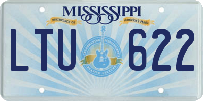 MS license plate LTU622