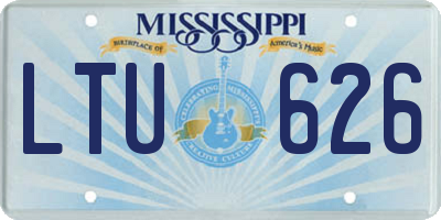 MS license plate LTU626