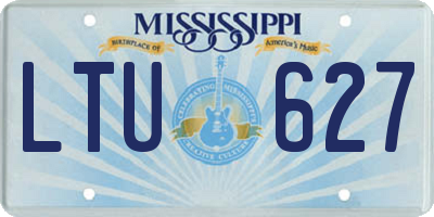 MS license plate LTU627
