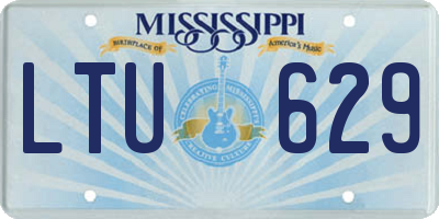 MS license plate LTU629