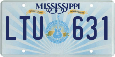 MS license plate LTU631