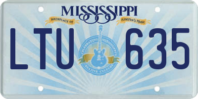 MS license plate LTU635