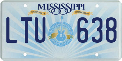 MS license plate LTU638