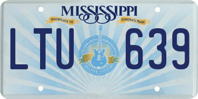MS license plate LTU639