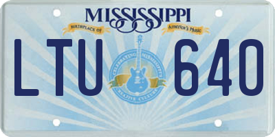 MS license plate LTU640