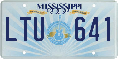 MS license plate LTU641