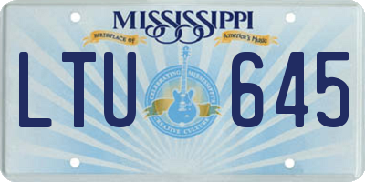 MS license plate LTU645