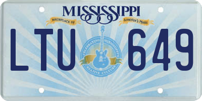 MS license plate LTU649