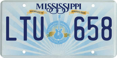 MS license plate LTU658