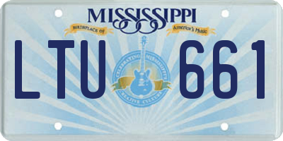 MS license plate LTU661