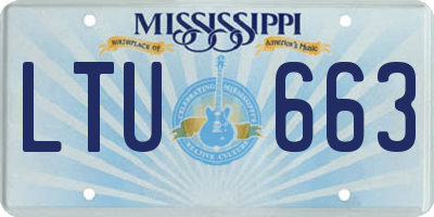 MS license plate LTU663