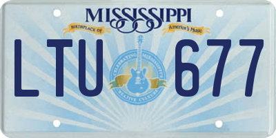 MS license plate LTU677