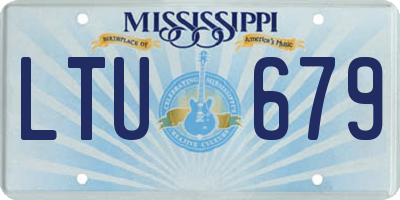 MS license plate LTU679