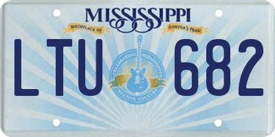 MS license plate LTU682