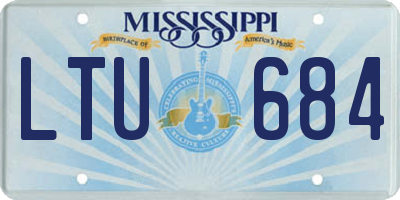 MS license plate LTU684