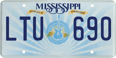MS license plate LTU690