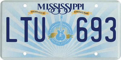 MS license plate LTU693