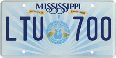 MS license plate LTU700