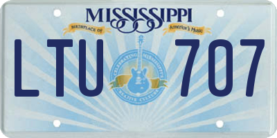 MS license plate LTU707