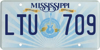 MS license plate LTU709