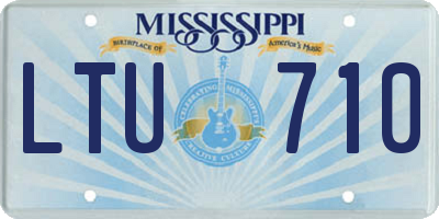 MS license plate LTU710