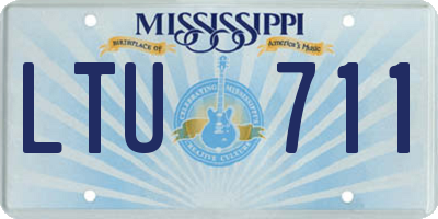 MS license plate LTU711