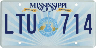 MS license plate LTU714