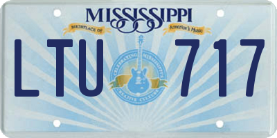 MS license plate LTU717