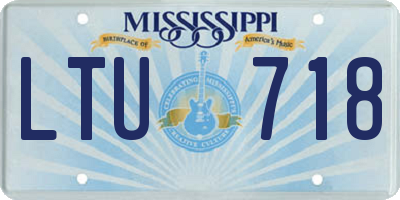 MS license plate LTU718