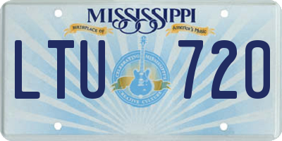 MS license plate LTU720