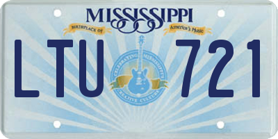 MS license plate LTU721