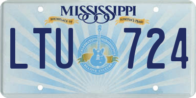 MS license plate LTU724