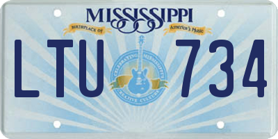 MS license plate LTU734