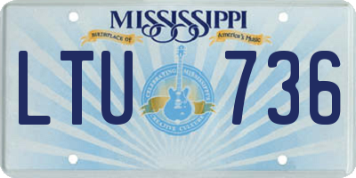 MS license plate LTU736
